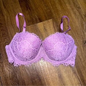 Victorias Secret Dream Angels Lightly Lined Demi Bra Lavender Lace